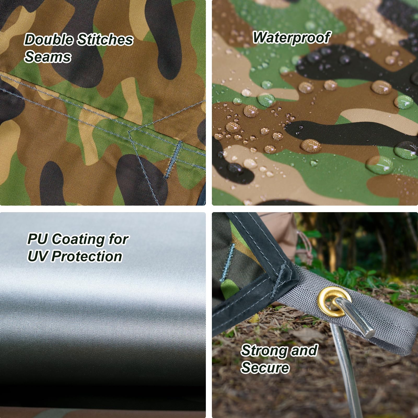 Unigear Hammock Rain Fly, 16.4/14.4/13/10Ft Camping Tarp, Uv Protection & Waterproof & Lightweight For Camping, Backpacking And