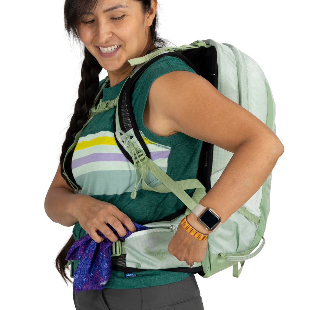 Osprey Tempest 11L Womens Lightweight Hiking Backpack - Small Daypack for Travel & Camping, Frosty Mint Green/Botanica