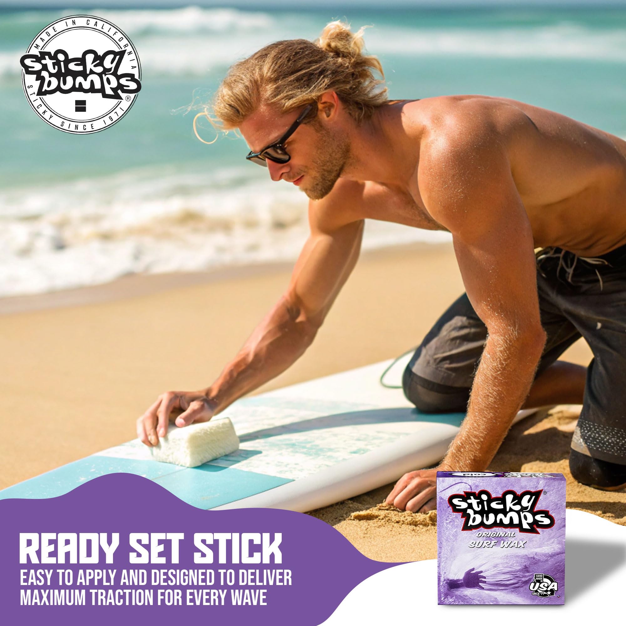 Sticky Bumps Surfboard Wax 6 Pack Cold
