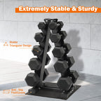 Fitvids Dumbbell Rack A-Frame Weight Rack For Home Gym 5 Tier