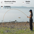 Yapjeb Aluminum Tent Poles Replacement, Camping Tent Poles Rod 2 Pcs Repair Kit Tent Support Rod For Camping (Gold - 11.8Ft)
