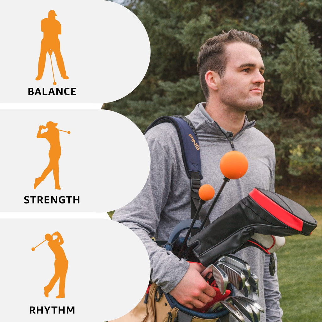 Orange Whip Distance Duo - Lightspeed, Golf Swing Trainer Set (47 In)