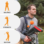 Orange Whip Distance Duo - Lightspeed, Golf Swing Trainer Set (47 In)
