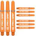 Target Darts Pro Grip Shafts - Set of 9 | Orange, Medium-48mm | Dart Stems, Professional Darts Accessories, 2BA Shaft Multipack 