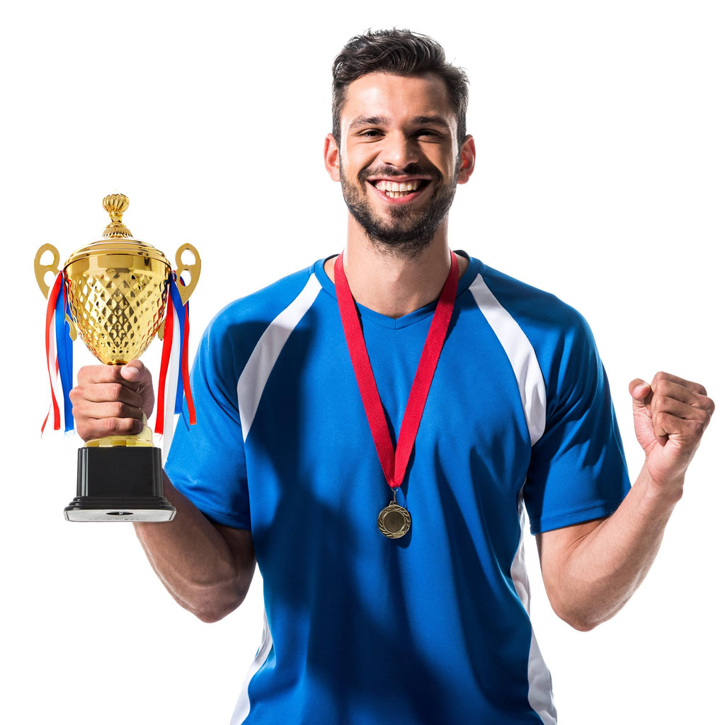Juvale Large Gold Trophy Cup For Sports Championships, Tournaments, Award Competitions, Spelling Bee (15.2 X7.5 X 4.75 In)
