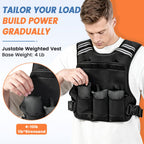 FUFF Weighted Vest Woman, 4-10 Lb Adjustable Weight Vest for Women Men, Female Strength Training Body Vest for Walking Exercise