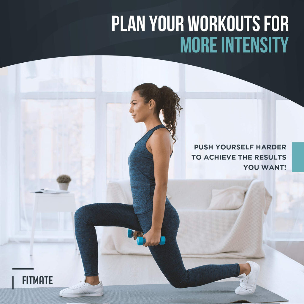Fitmate Dumbbell Workout Exercise Poster - Workout Routine With Free Weights, Home Gym Decor, Room Guide (16.5 X 25 Inch)