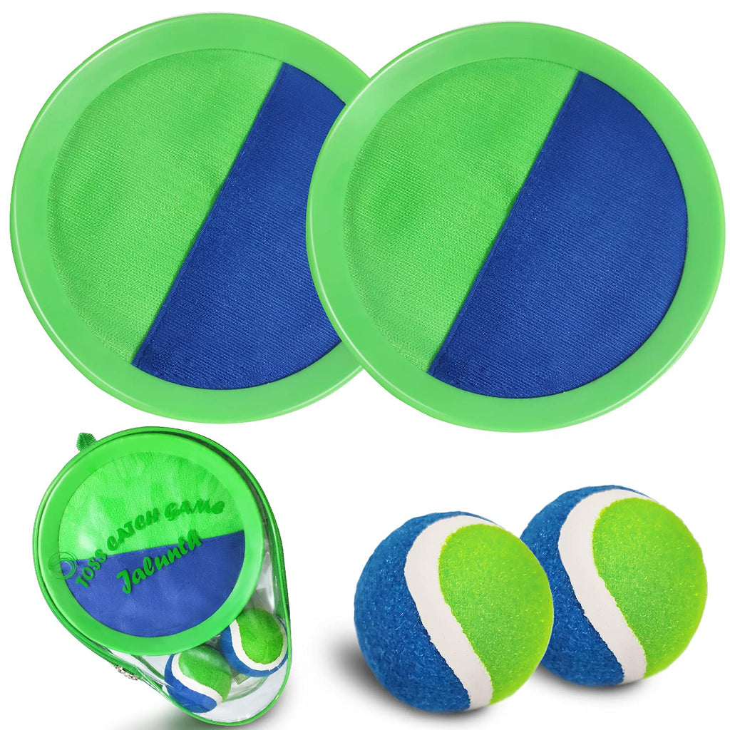 Jalunth Ball Catch Set Games Toss Paddle - Beach Toys Back Yard Outdoor Pool Backyard Throw Sticky Set Age 3 4 5 6 7 8 9 10 11 1