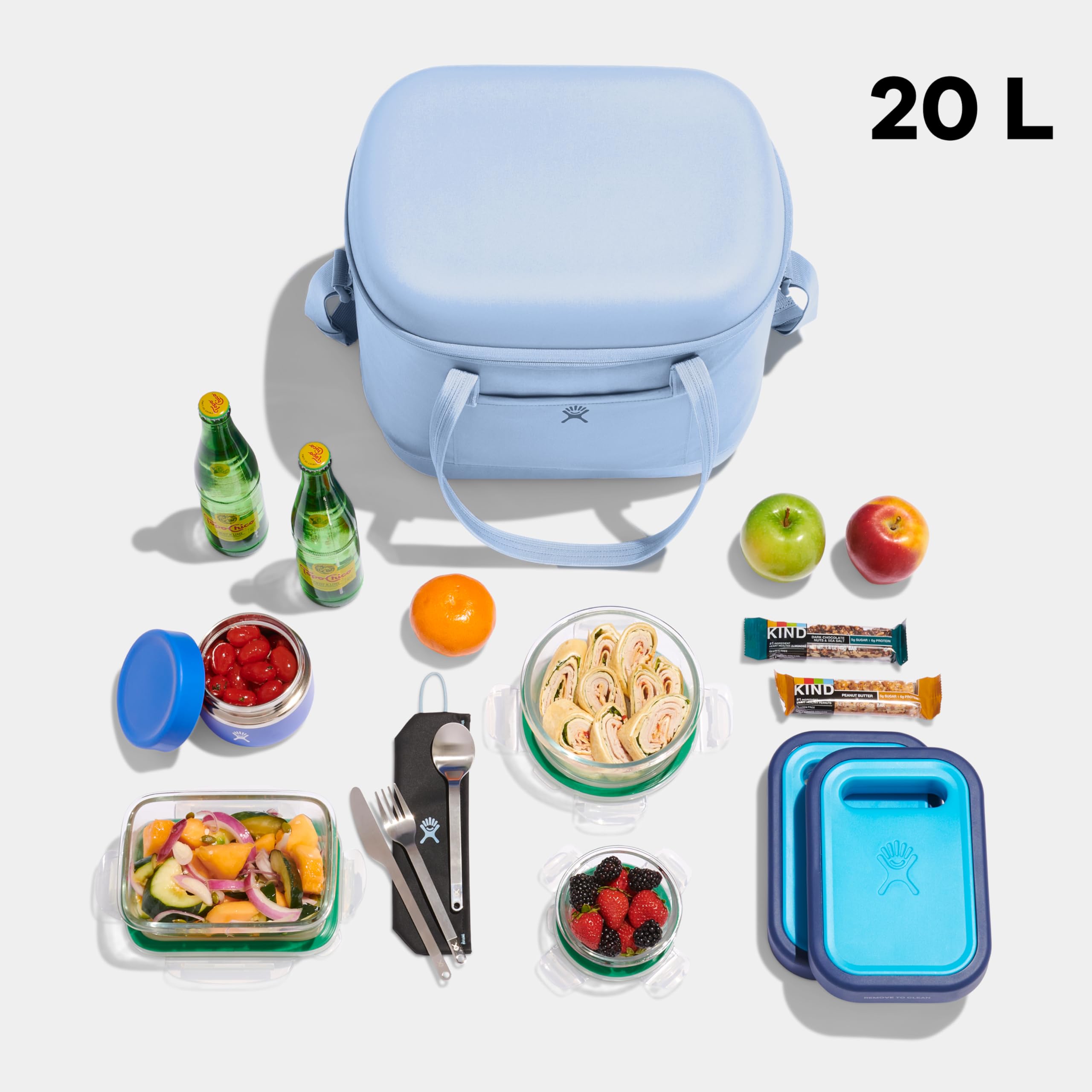 Hydro Flask Cooler Bag - Insulated Portable Soft Cooler - 20 L Capacity in Cascade Blue