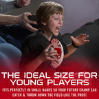Franklin Sports Ohio State Foam Football - Youth Mini Football For Kids - 8.5'' Junior Soft Foam Ball - Spacelace Easy Grip Cove