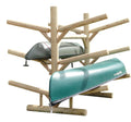Log Kayak Rack 6 Place Unfinished