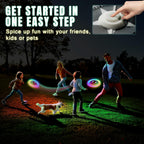 Led Flying Disc With Millions Of Colors, Rechargeable, Water-Resistant, 42 Leds, 175G Light Up Disc, 12 Modes, Spider Outdoor To