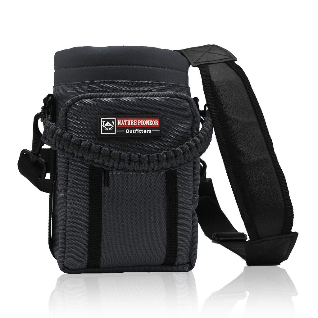 Nature Pioneor Neoprene Insulated Water Bottle Holder With Shoulder Strap For Half Gallon 64Oz / One Gallon 128Oz Sports Water J