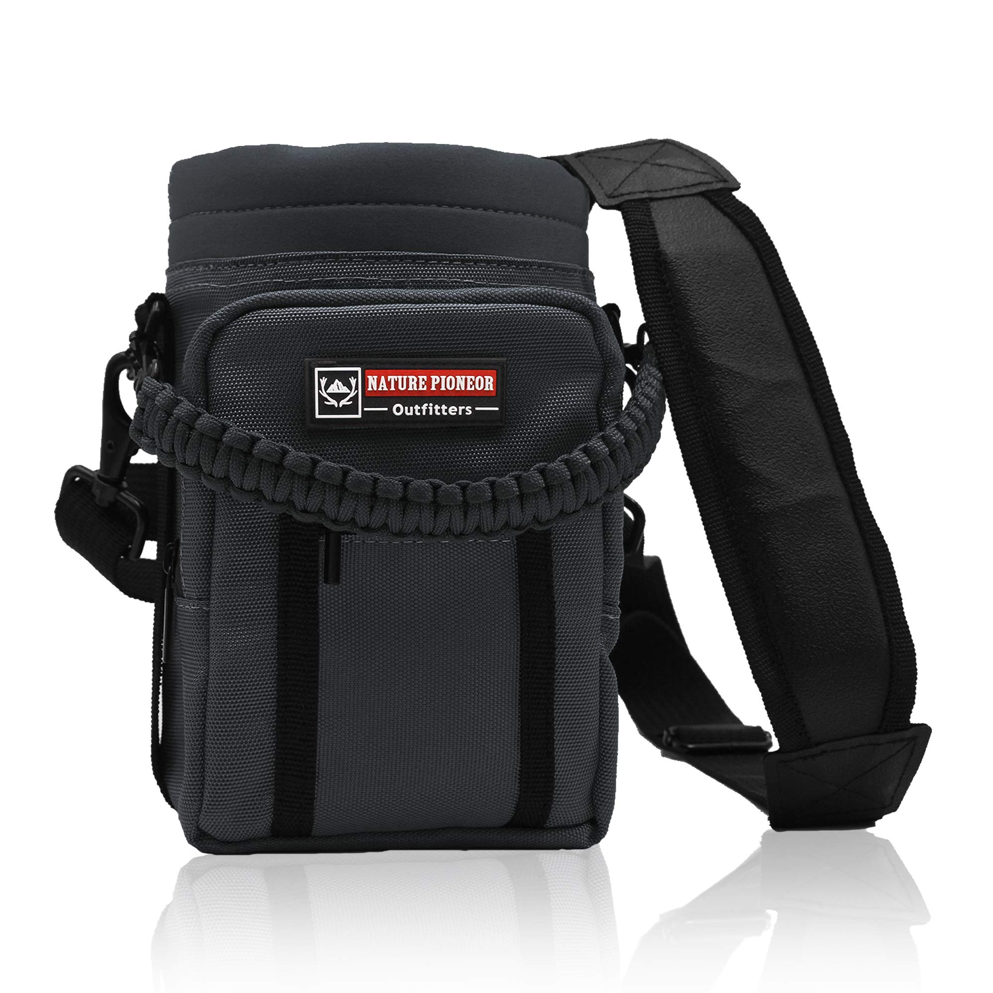 Nature Pioneor Neoprene Insulated Water Bottle Holder With Shoulder Strap For Half Gallon 64Oz / One Gallon 128Oz Sports Water J