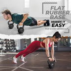 Yes4All Protect Floor Kettlebell Cast Iron Rubber Base - 15 Lbs
