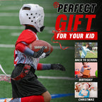 AIGEVTURE Youth Football Gloves Kid Receiver Gloves Boys Girls Unmatched Grip Great Gift (Black and White, Youth XS)