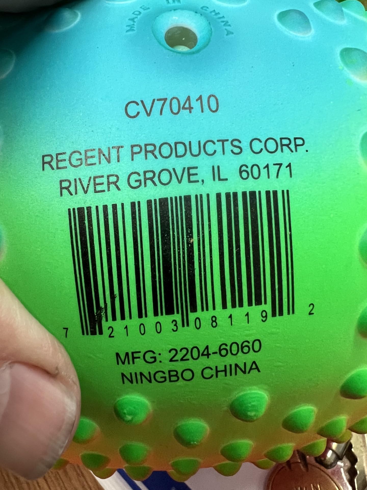 Regent Products Corp Set Of Practice Footballs Neon Colored 9 Inch Spiked For Gripping Control Made Of Soft Rubber Great For The