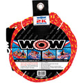 Wow Sports World Of Watersports 2K 60 Ft. Tow Rope With Floating Foam Buoy 1 Or 2 Person Tow Rope For Boating, 11-3000, Red