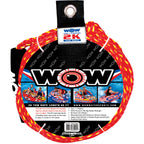 Wow Sports World Of Watersports 2K 60 Ft. Tow Rope With Floating Foam Buoy 1 Or 2 Person Tow Rope For Boating, 11-3000, Red