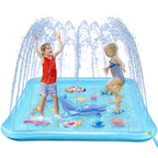 Growsland Splash Pad For Toddlers, Outdoor Sprinkler For Kids, 67'' Summer Water Toys Inflatable Wading Baby Pool Fun Gifts For 