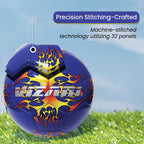 Vizari Soccer Ball For Youth & Adults - Blue & Orange - Size 4 | Inflatable Blaze Ball | Perfect For Training, Matches, Beaches