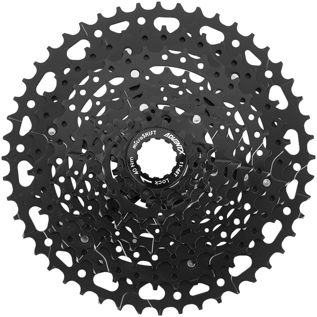 Microshift | Advent X Cassette | 10-Speed | 11-48T | Black | Alloy Spider