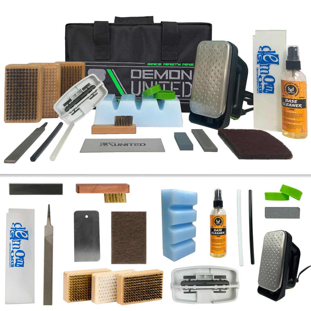 Demon Hyper Speed Ski & Snowboard Tune Kit With Iron, 1Lb Wax Block & Base Cleaner