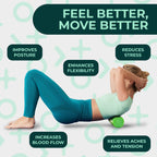 Deep Recovery Soft Density Foam Roller - Travel Size Back Roller Foam For Back Pain, Legs, Shoulders - Exercise Roller Foam - De