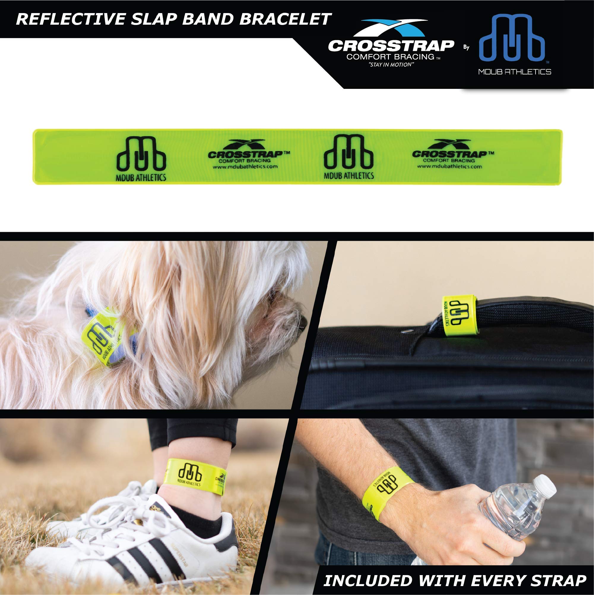 Crosstrap Shin Splint Support Strap  Adjustable Neoprene Shin Splint & Leg Compression Support Strap For Strains, Injuries, Pain