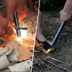 Bcharya Fire Starter Survival Tool, Ferro Rod Kit With Leather Neck Lanyard And Multi-Tool Striker, Flint And Steel Survival Ign