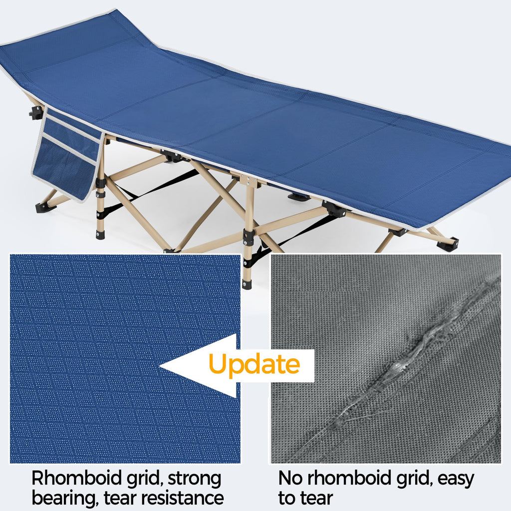 Yaheetech Folding Camping Cot, Portable Military Canvas Sleeping Bed, Outdoor Comfortable Lightweight Bed W/Carry Bag For Hiking