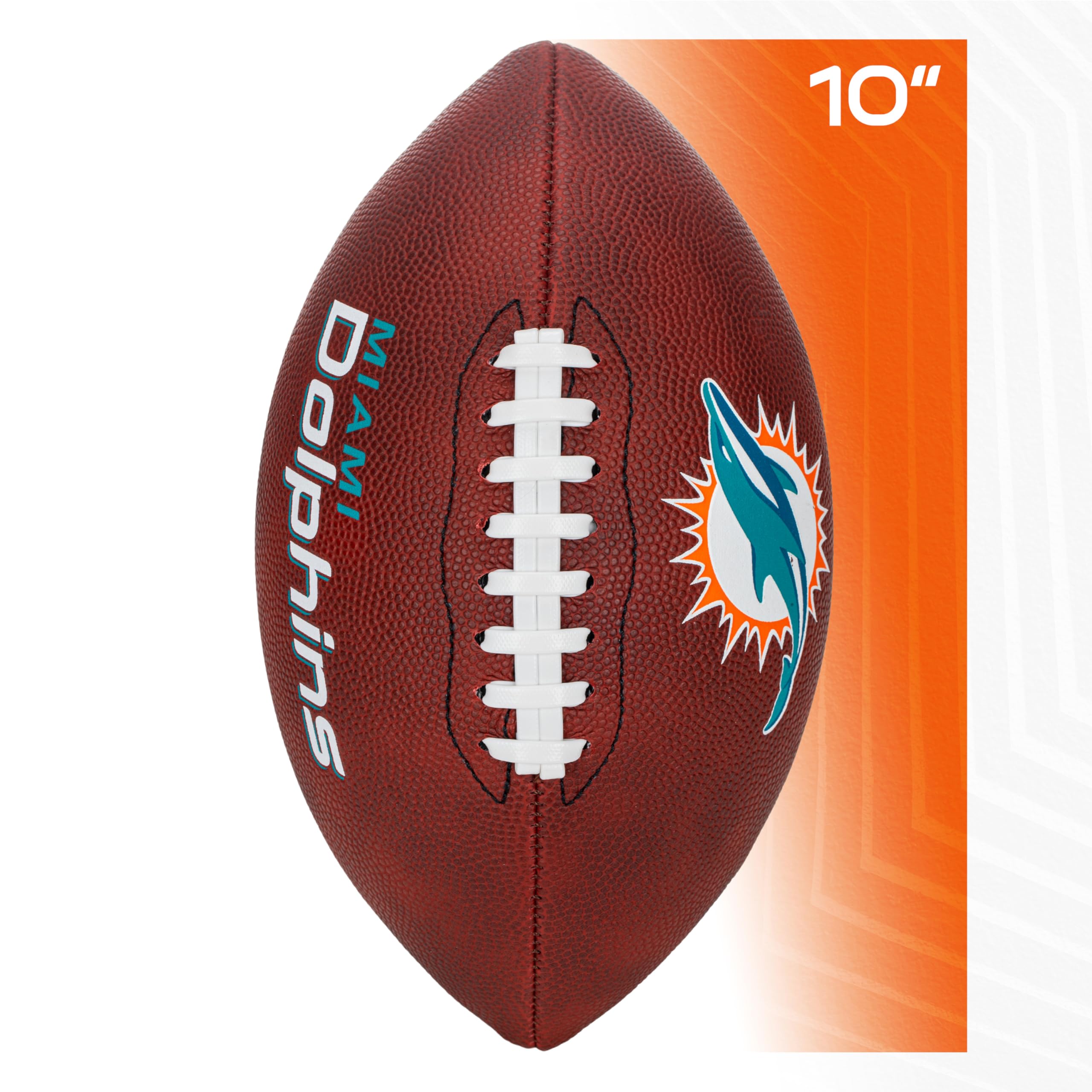 Franklin Sports Nfl Miami Dolphins Football - Youth Junior Size Football For Kids - Official Nfl Team Logo + Colors Youth Ball -