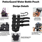 Patiosguard Tactical Water Bottle Pouch For Molle Systems, Adjustable Outdoor Sports Kettle Carrier Holder (Brown)