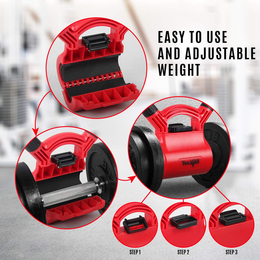 Yes4All Kettle Bell Grip/Weightlifting Kettlebell/Dumbbell Grip Handle - Convert Dumbbells Into Kettlebell For Home Gym