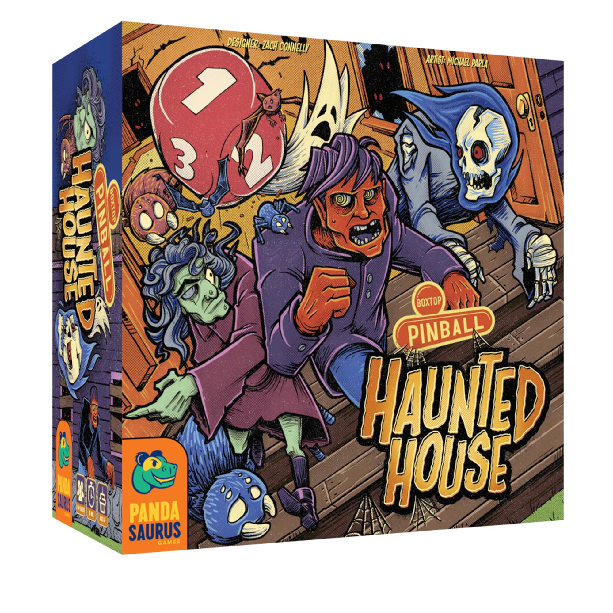 Boxtop Pinball: Haunted House - Exciting Family Pinball Adventure! Fun Monster Themed Tabletop Game for Kids & Adults, Ages 8+, 
