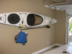 Suspenz Kayak Folding Storage Rack, Wall Hangers, Hooks, Indoor & Outdoor Use, Weight Capacity 75 Lbs, Yellow, (12-8601)