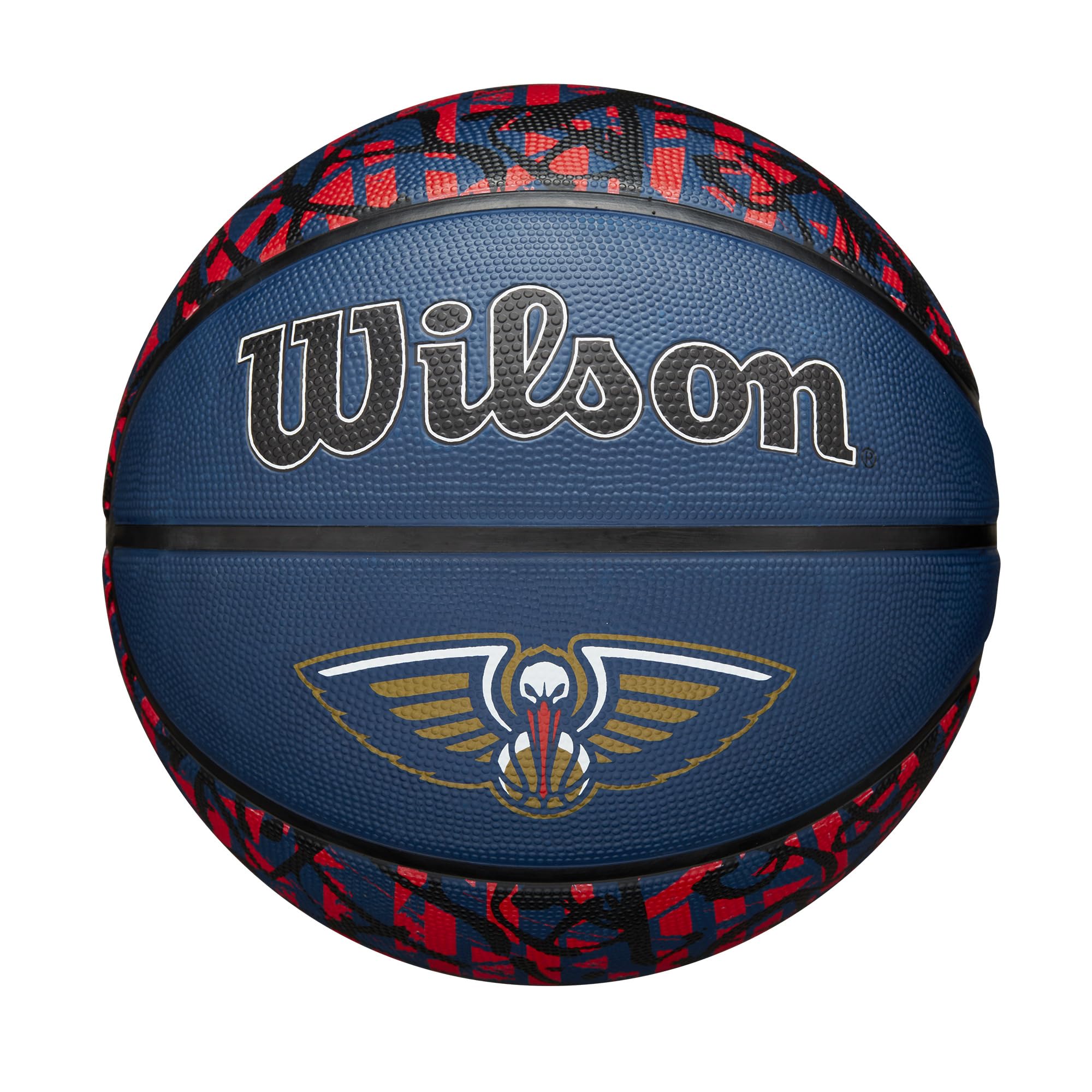 Wilson Nba Team Graffiti Basketball - New Orleans Pelicans, Size 7-29.5''
