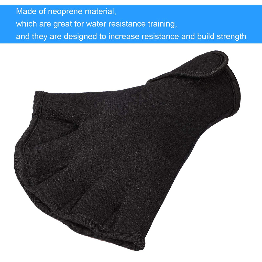 2 Pairs Swimming Gloves Aquatic Swim Training Gloves Neoprene Gloves Webbed Fitness Water Resistance Training Gloves For Swimmin