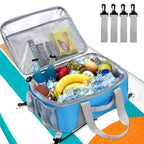 Karltion Paddle Board Cooler Bag, Waterproof Portable Deck Bag With Top Mesh Pocket,Kayak Cooler Bag With Side Pouches For Water