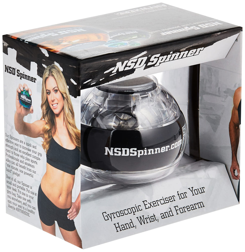 Nsd Essential Spinner Gyro Hand Grip Strengthener Wrist Forearm Exerciser, Crystal