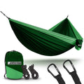 Bear Butt #1 Double Hammock, A Start Up Company Gear at Half the Cost of the Other Guys, Dark Green/Light Green