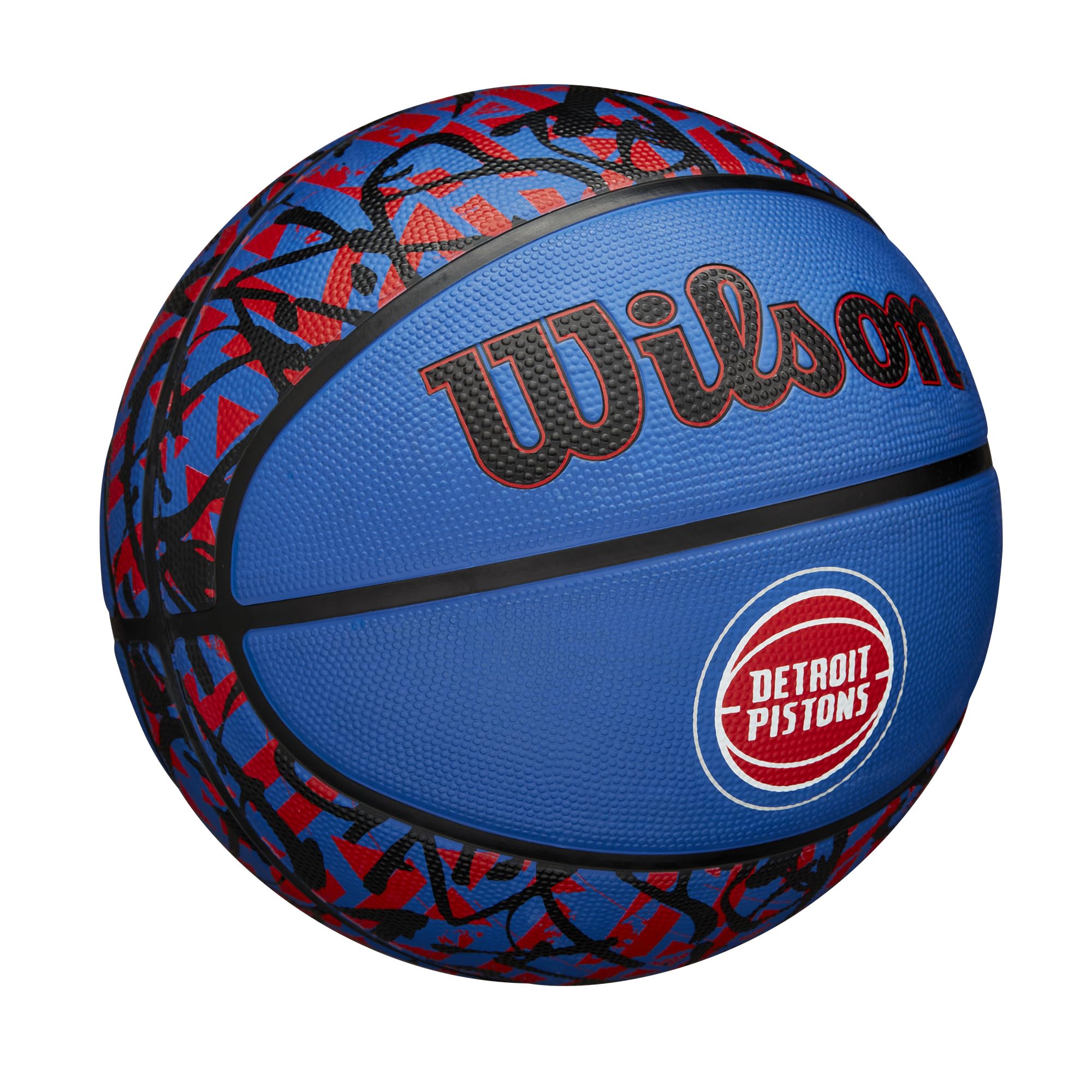 Wilson Nba Team Graffiti Basketball - Detroit Pistons, Size 7-29.5''