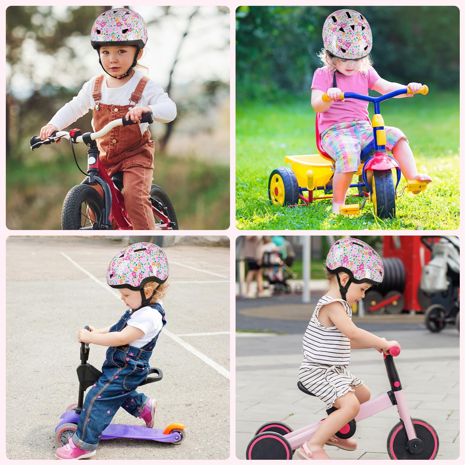 Toddler Helmet, Baby Infant Kids Bike Helmet for Kids Age 1-3/2-4/3-5/5-8 Adjustable Toddler Bike Helmets for Boys Girls for Sco