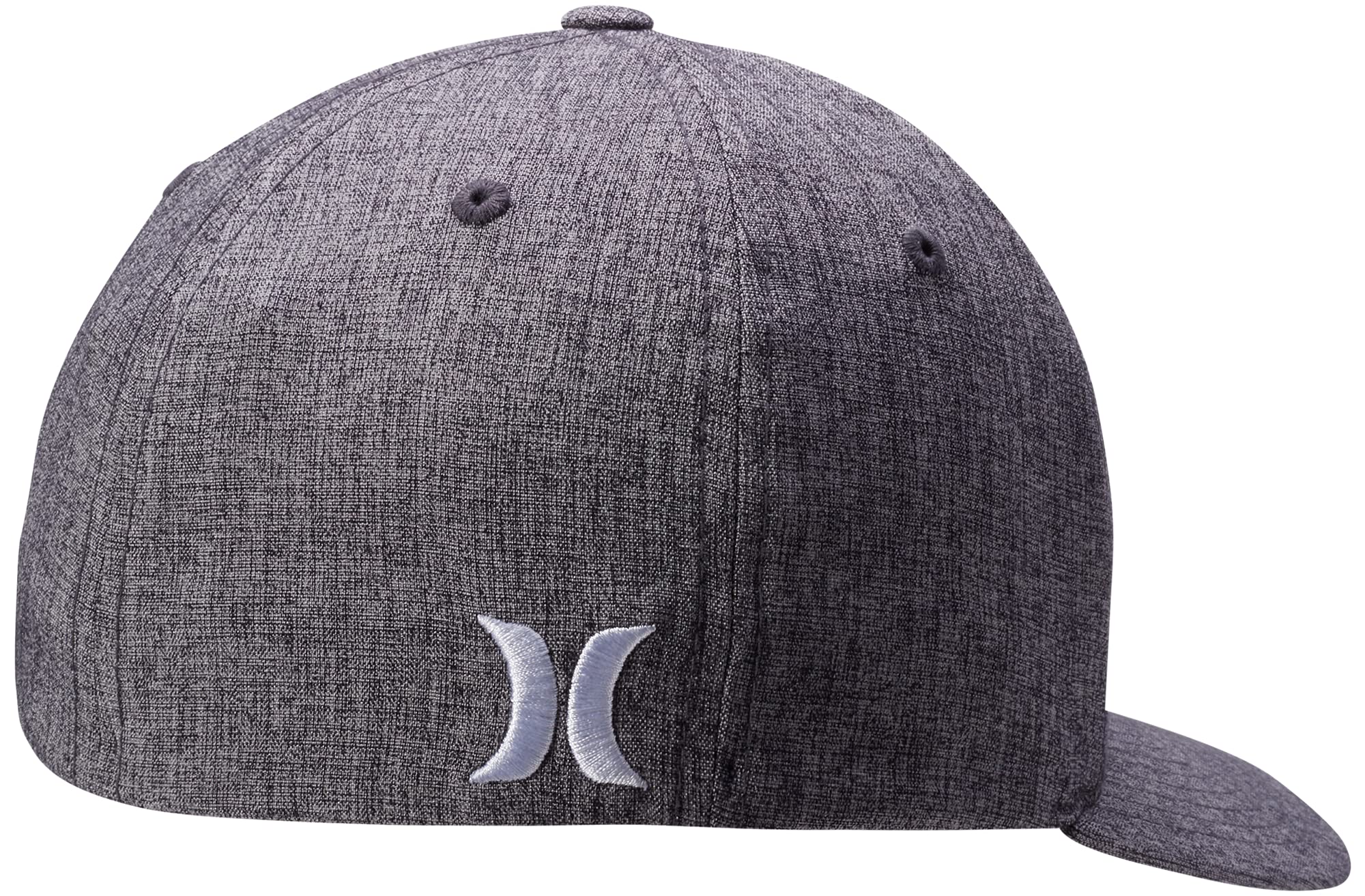 Hurley Mens Baseball Cap - Corp Stretch Fitted Hat, Size Large-X-Large, Light Grey
