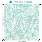 Hihoho Beach Blanket Waterproof Sandproof Beach Mat For 1-8 Adults Quick Drying Durable Outdoor Picnic Mat For Beach Festival Tr
