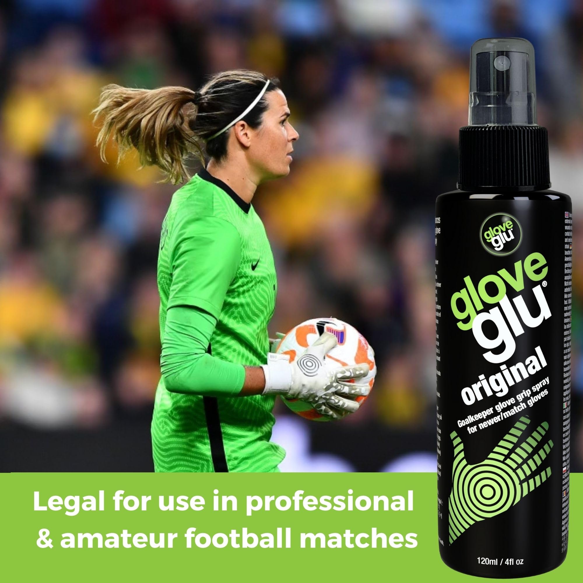 Gloveglu 120Ml Original Goalkeeper Glove Grip Spray For Newmatch Goalkeeper Gloves