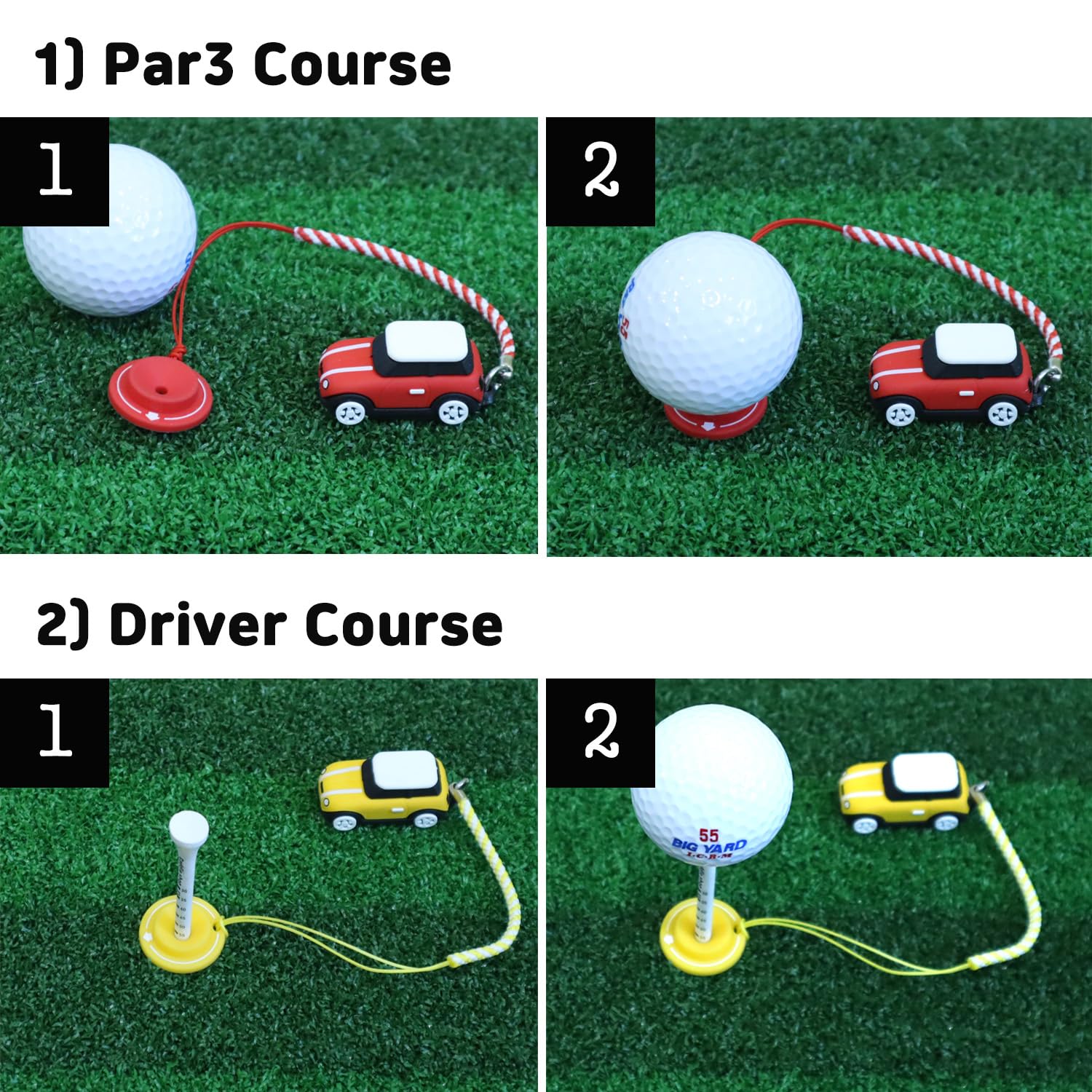 3D Om Golf Tees Hanger, Mini Silicone With Guide Ring, Stylish Cute Adorable(Green)
