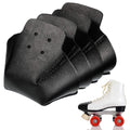 4 Pieces Toe Cap Guards Protectors Toe Caps Artificial Leather Roller Skate Cap Protectors For Quad Roller Skate (Black)