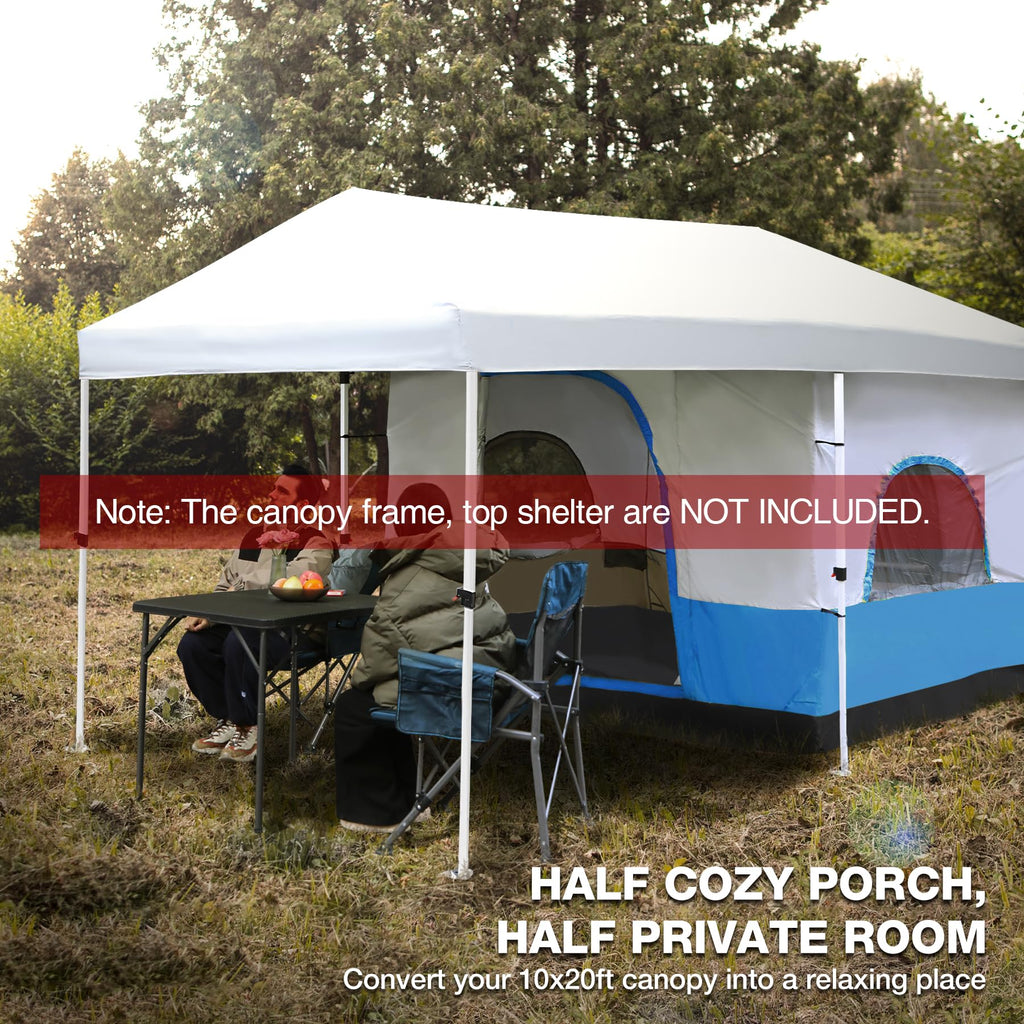 Redcamp Canopy Camping Tent For Pop Up Canopy, Inner Tent With Mesh Window, Converts Straight Leg 10X10 Or 10X20 Canopy Into Cam