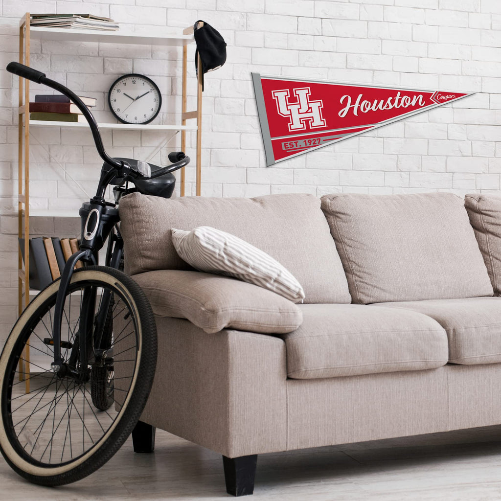 Rico Industries Ncaa Houston Cougars Classic 12'' X 30'' Felt Wall D  Cor Pennant - Great For Home/Bed Room/Man Cave D  Cor